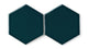 8" Hexagon Original Ceramic Tile in Caspian Sea Gloss