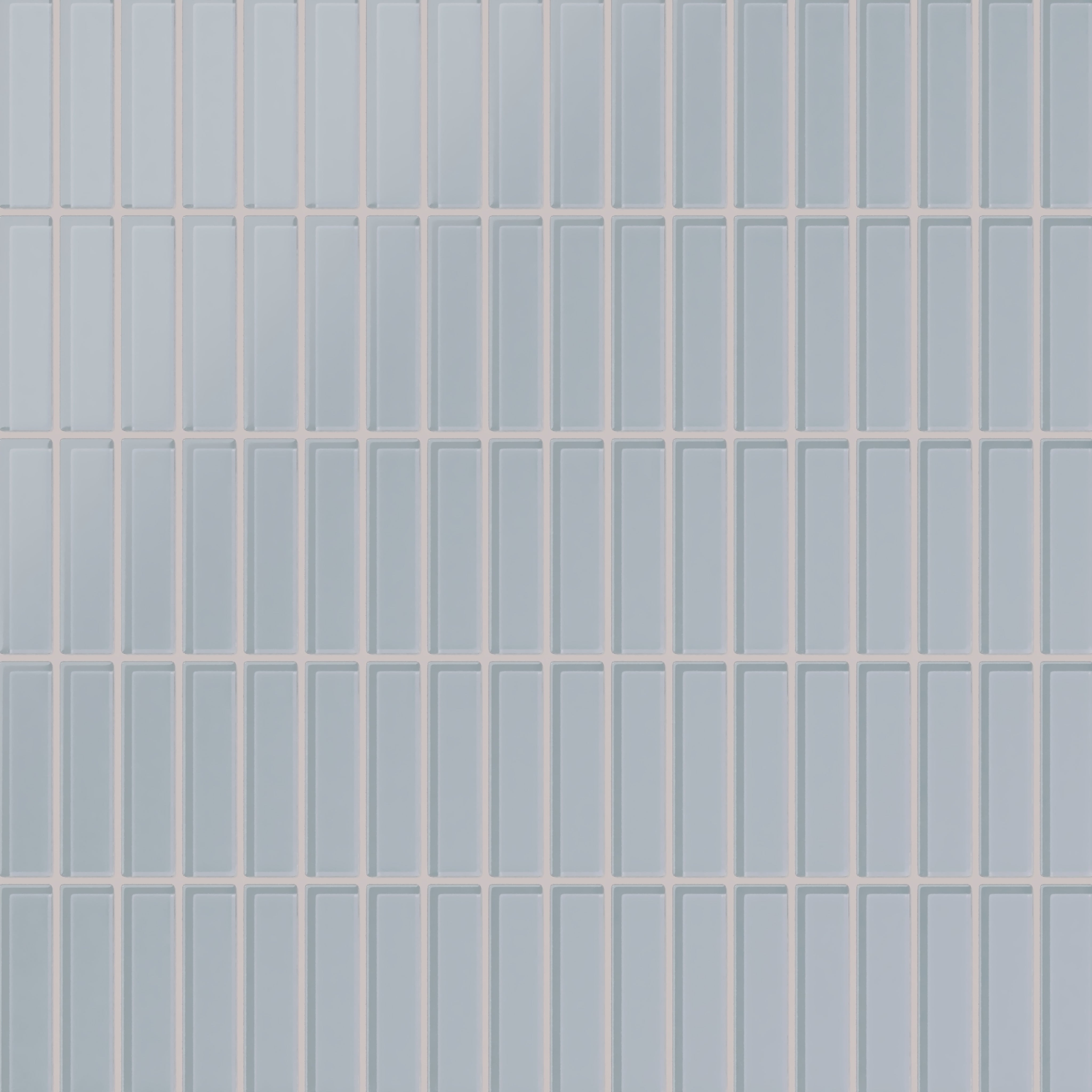 1x4 Straight Set Sheeted Glass Mosaic Tile in Pinyon Jay Matte