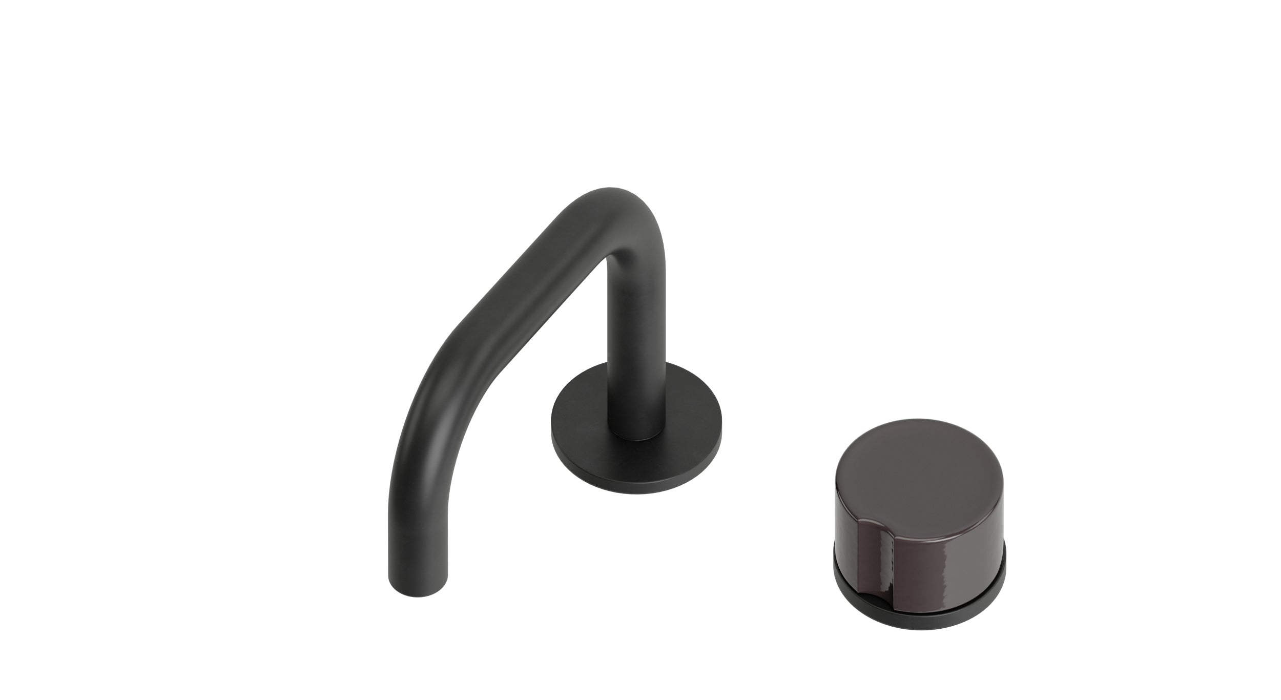 Foundry One Handle Deck Mount Squaretop Lavatory Faucet with Groove Ceramic Knob Handle in Oil Rubbed Bronze