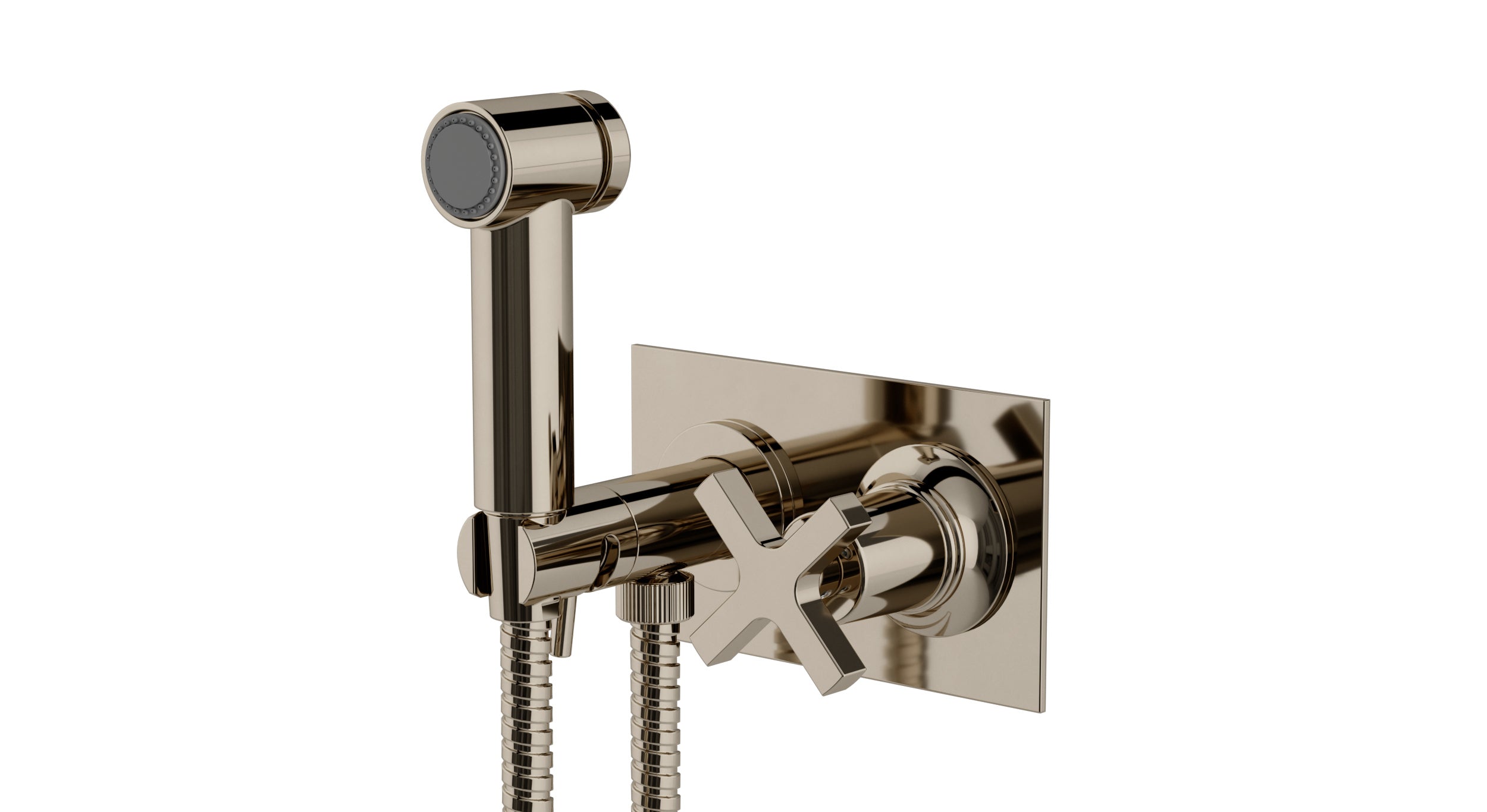 Emerson One Handle Wall Mount Bidet Trim with Classic Cross Handle