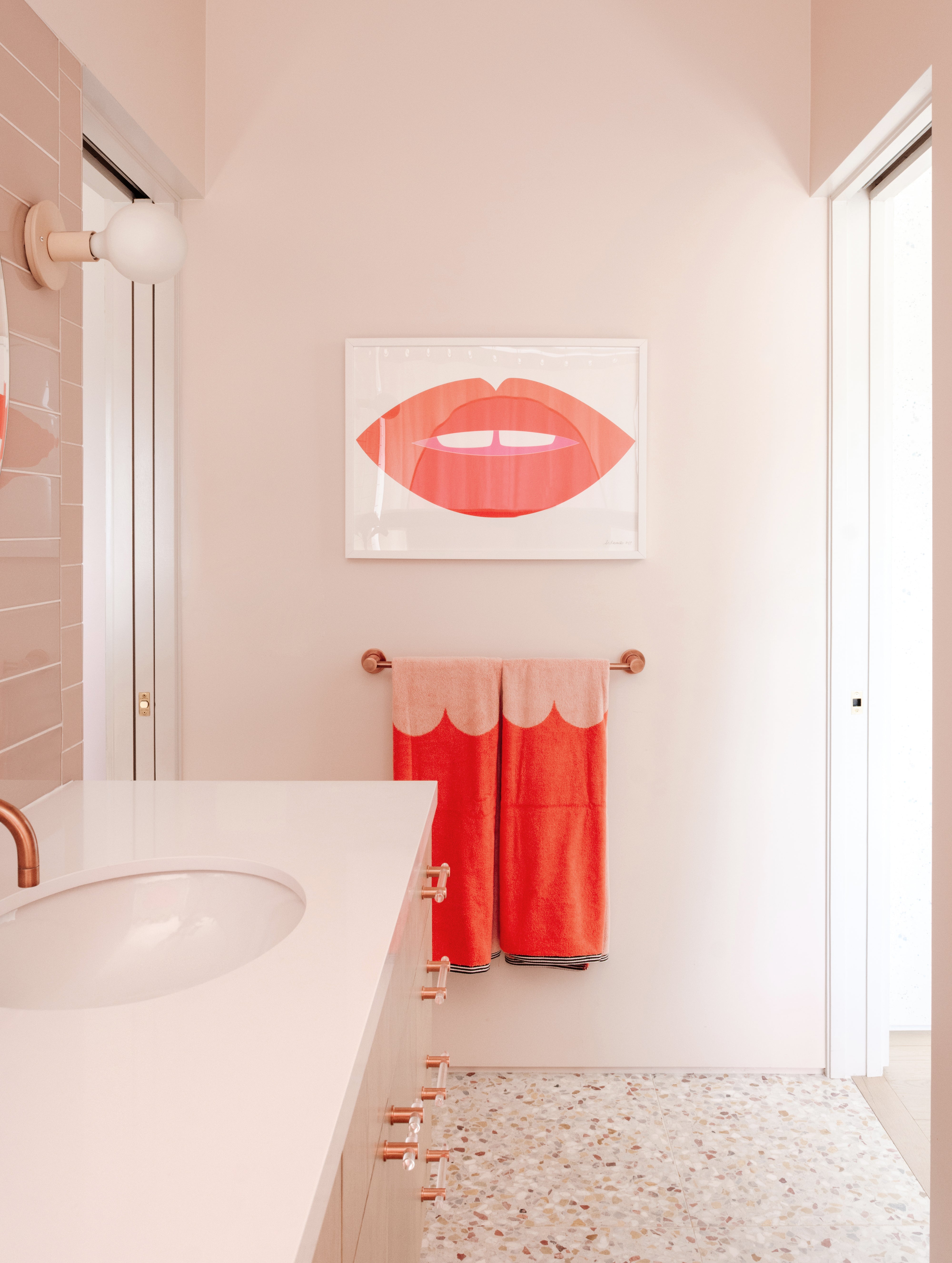 3x12 Glass Tile in Rosy Finch Gloss