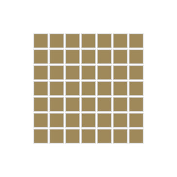 1x1 Straight Set Sheeted Original Ceramic Mosaic Tile in Golden Hour