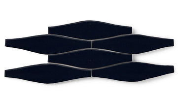 Wave Original Ceramic Tile in Navy Blue Gloss