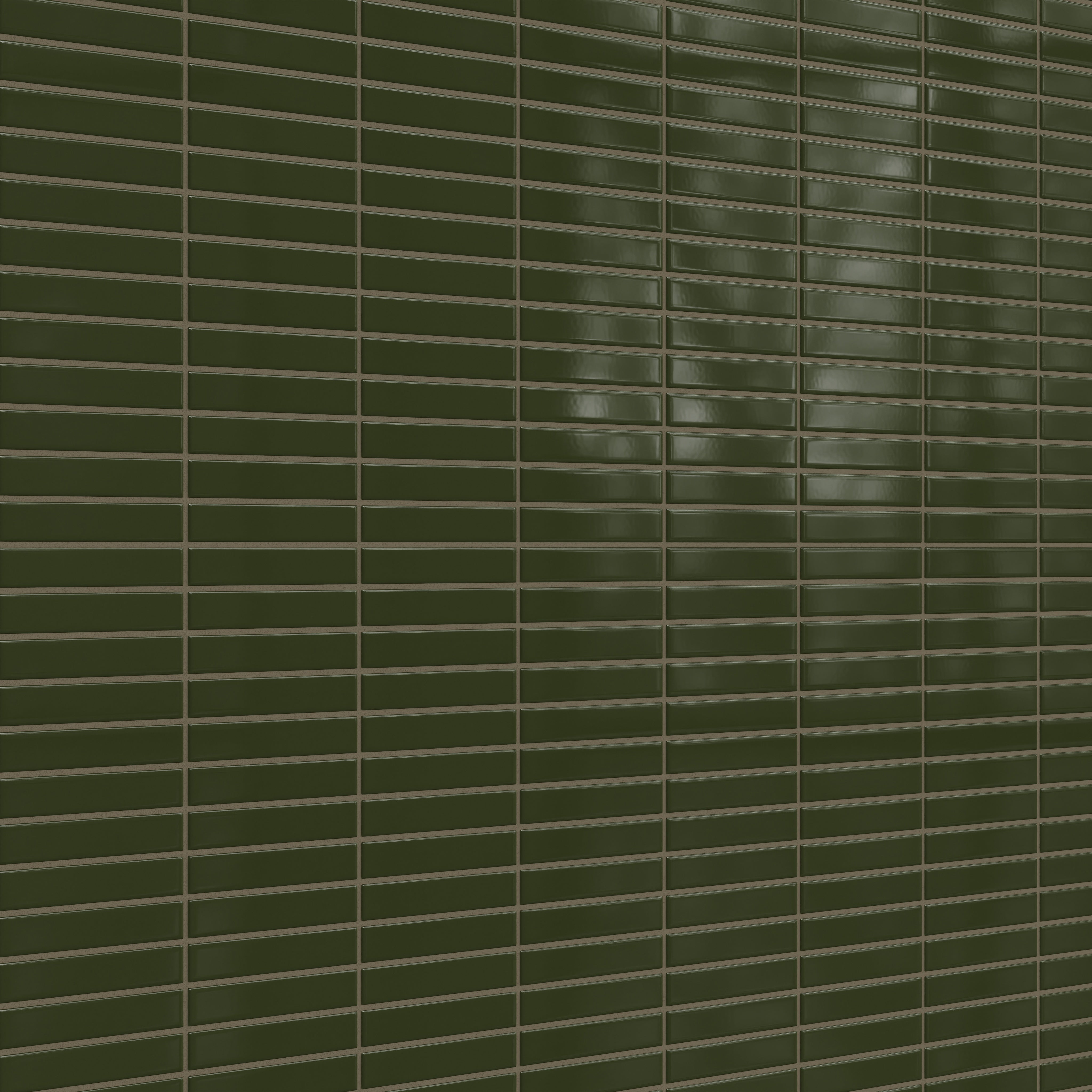 1x6 Straight Set Sheeted Original Ceramic Mosaic Tile in Lone Pine Gloss