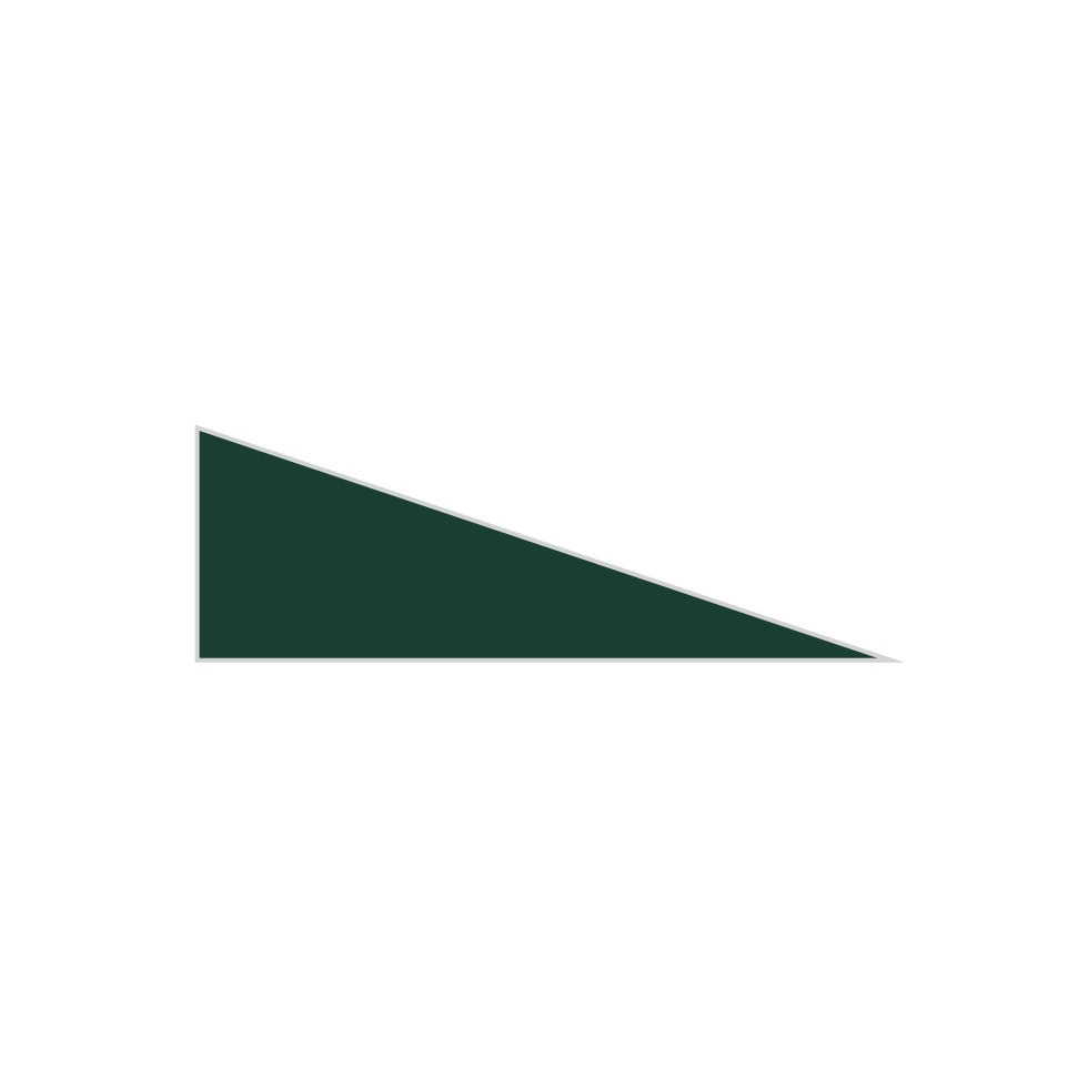 Right Scalene Triangle Original Ceramic Tile in Evergreen Matte