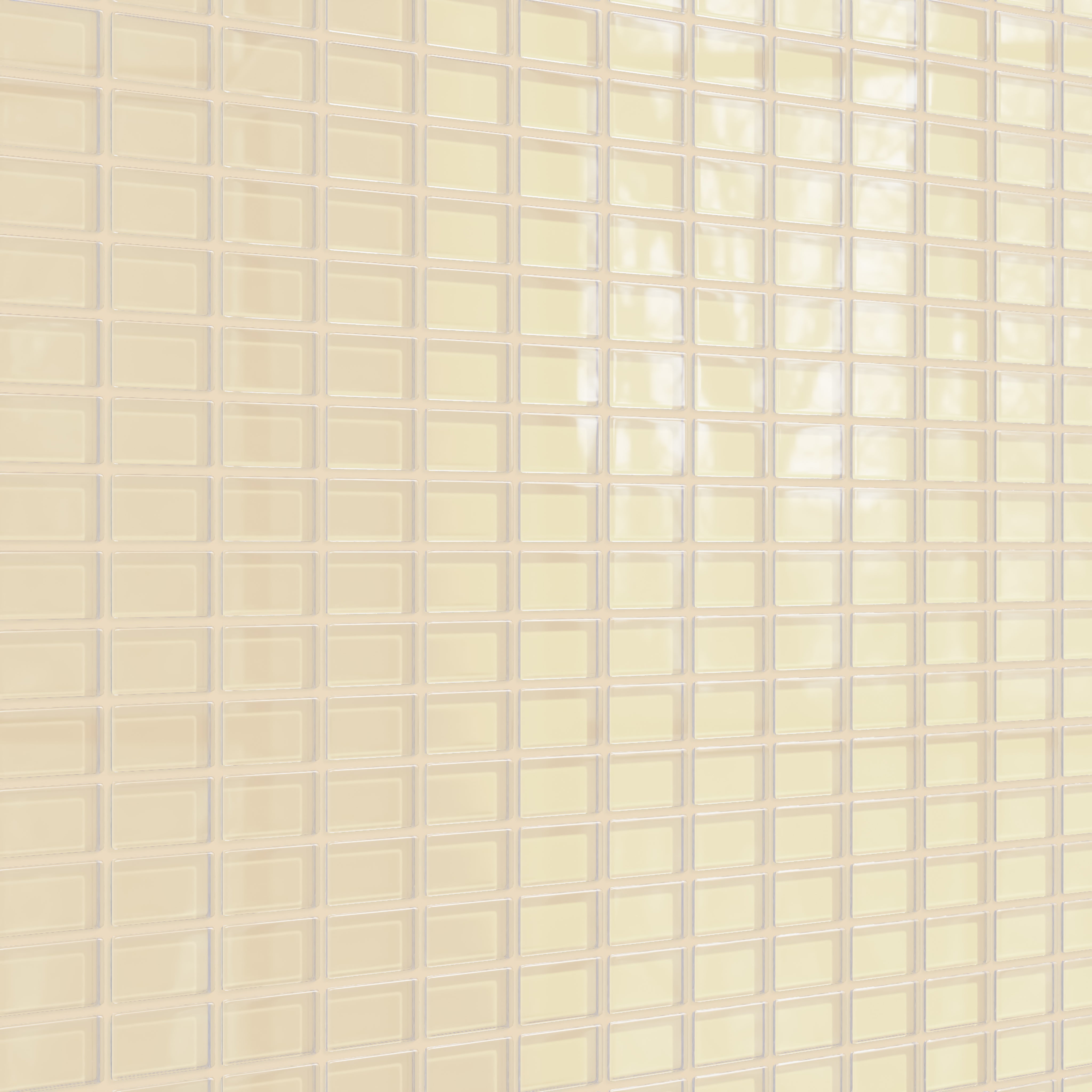 1x2 Straight Set Sheeted Glass Mosaic Tile in Chickadee Gloss
