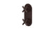 Contour Two Handle Wall Mount Shower Trim with Soft Cross Handles in Architectural Copper
