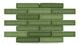 1x4 Half Offset Sheeted Original Ceramic Mosaic Tile in Kelp Gloss