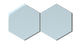 8" Hexagon Natural Press Ceramic Tile in Egyptian Blue Gloss