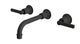 Emerson Two Handle Wall Mount 8.25" Lavatory Faucet with Classic Lever Handles in Matte Black