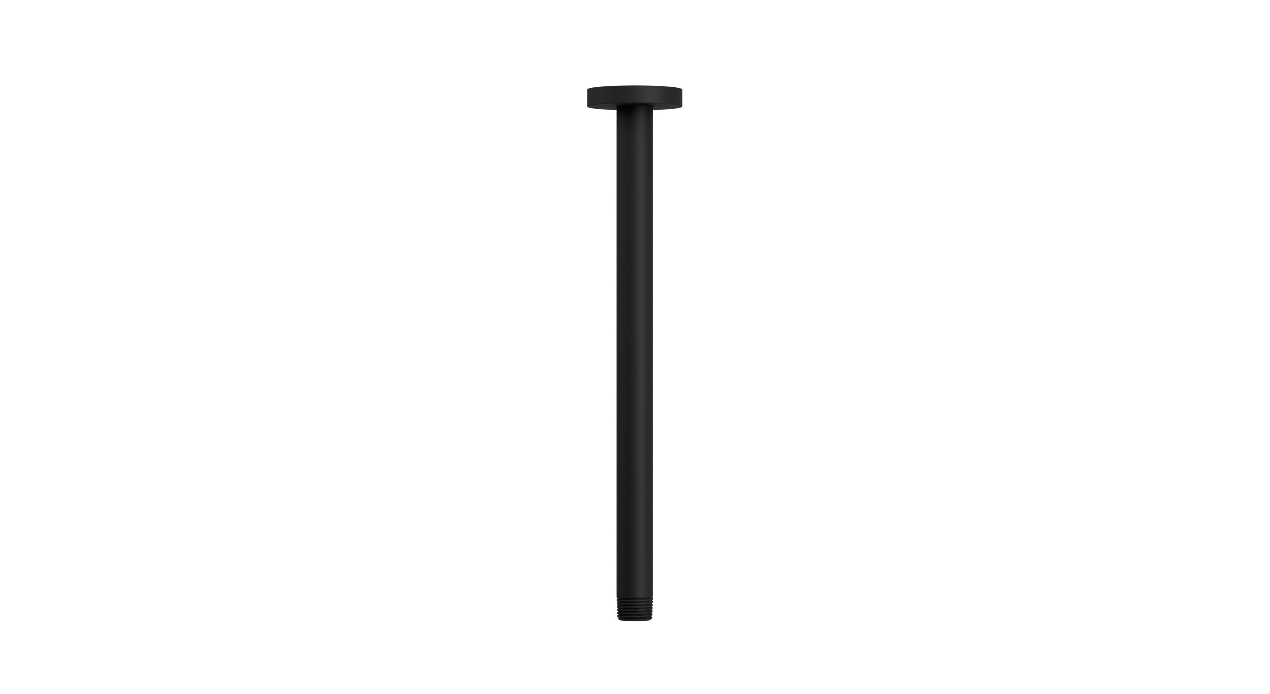 Contour & Foundry 12" Straight Shower Arm with Flange in Matte Black