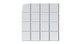 3x3 Straight Set Sheeted Natural Press Ceramic Mosaic Tile in Tin Oxide Gloss