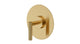 Contour One Handle Wall Mount Shower Trim with Soft Lever Handle in Satin Brass