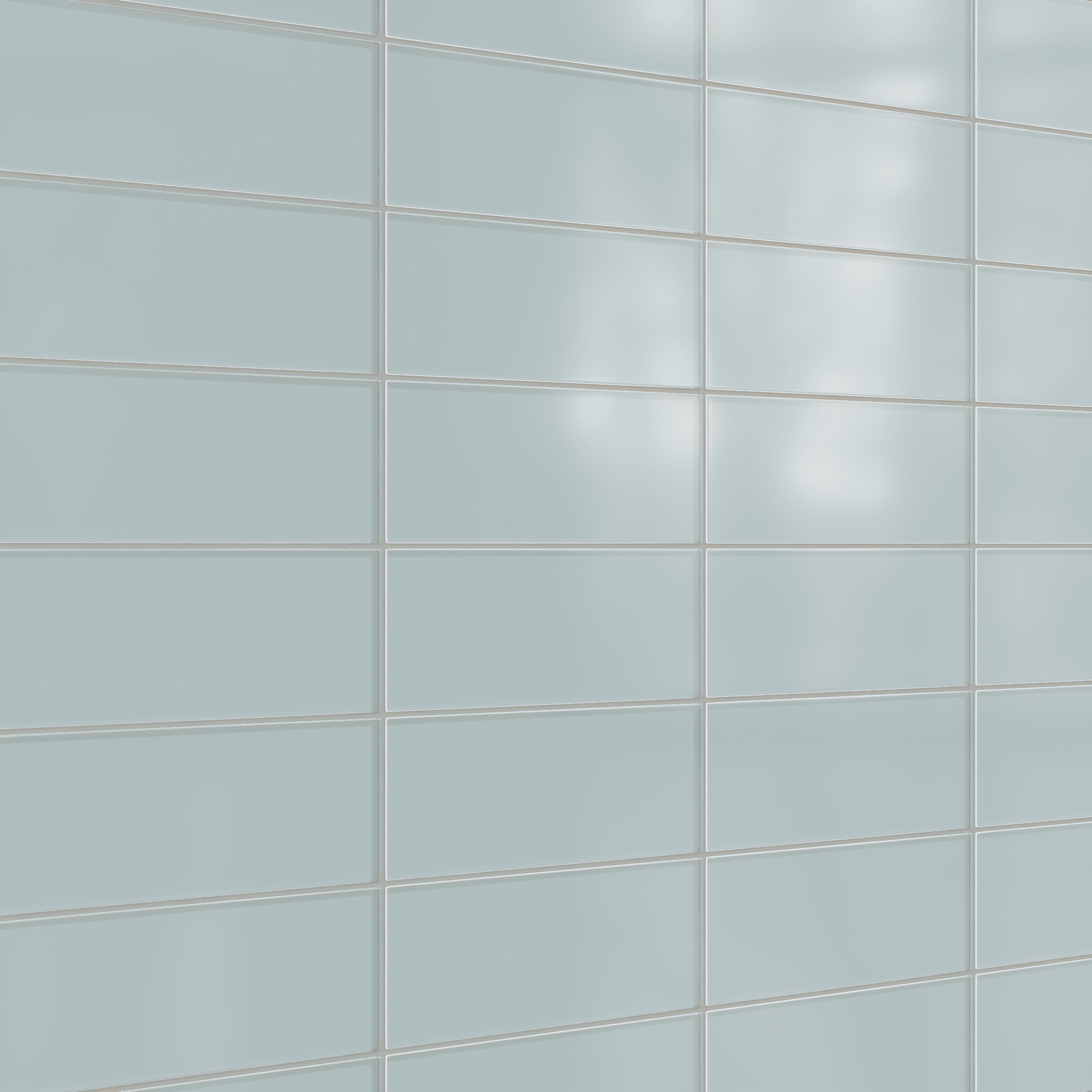 4x12 Glass Tile in Great Blue Heron Matte