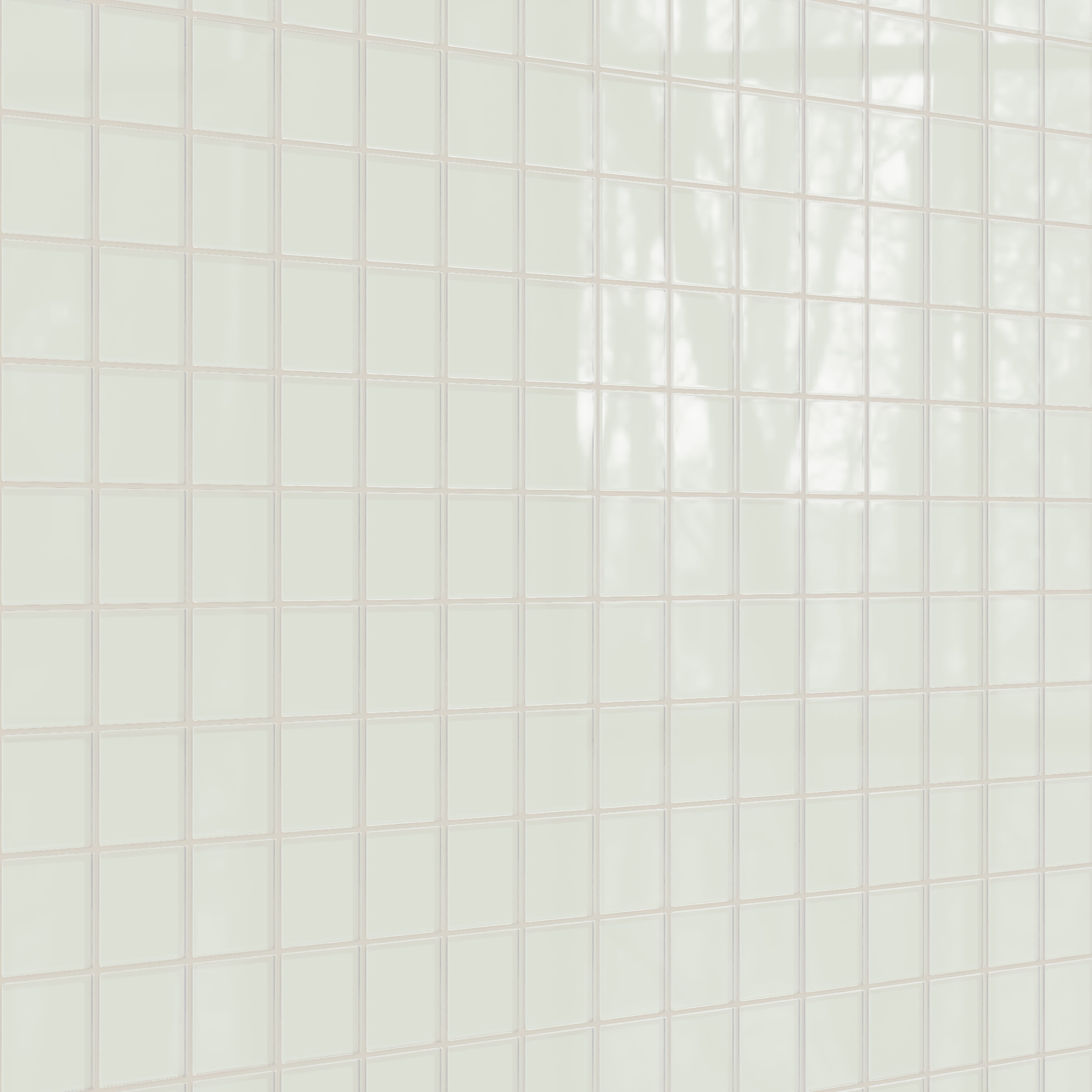 3x3 Straight Set Sheeted Glass Mosaic Tile in Flycatcher Gloss
