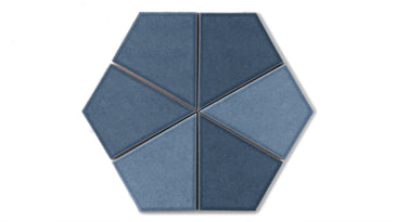 Hexite Original Ceramic Tile in Slate Blue Gloss