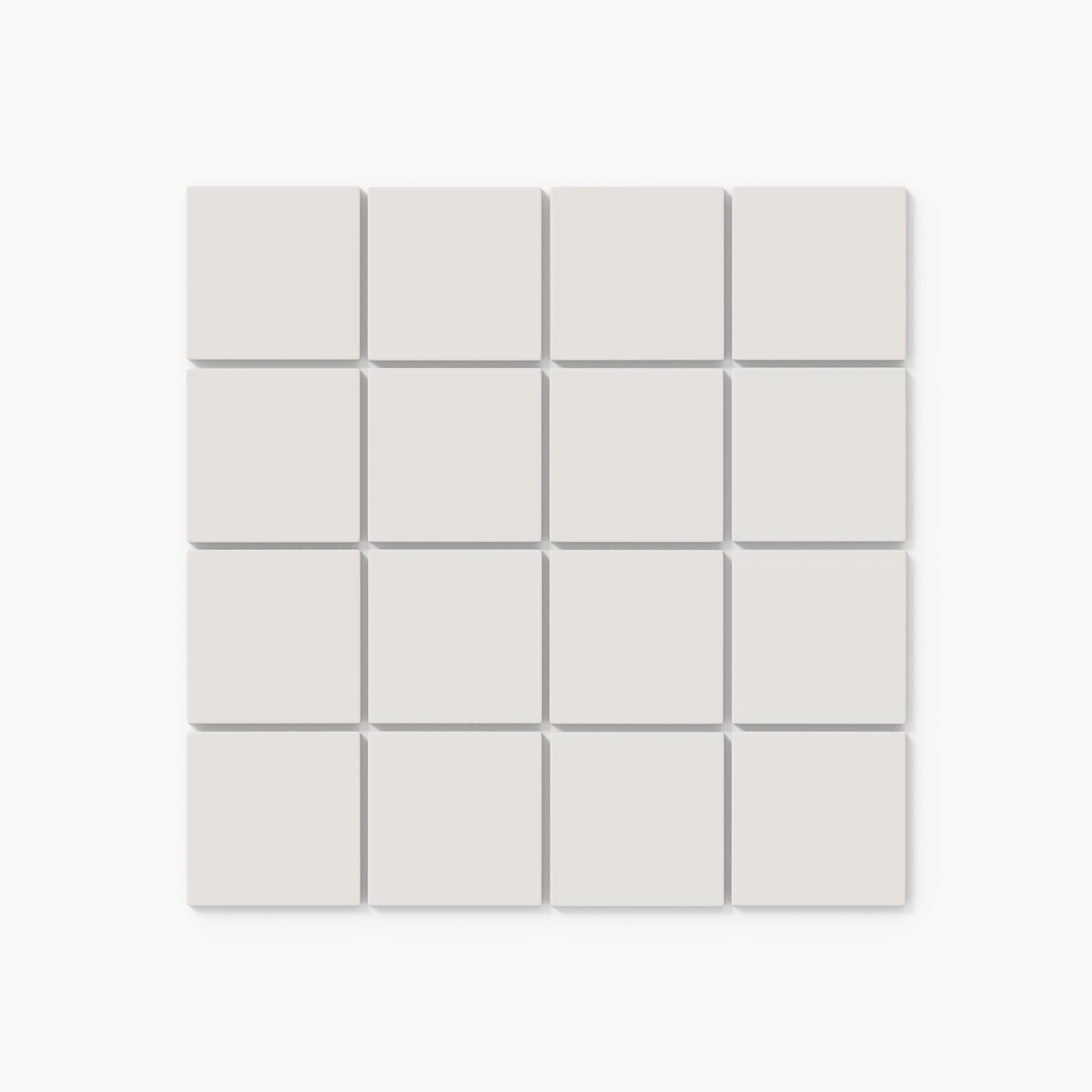 3x3 Straight Set Sheeted Natural Press Ceramic Mosaic Tile in Pearl Matte