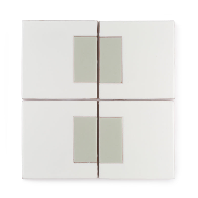 4x4 Handpainted Tile Dot Dash 4 in Plein Aire