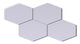 Elongated Hexagon Natural Press Ceramic Tile in Amethyst Gloss