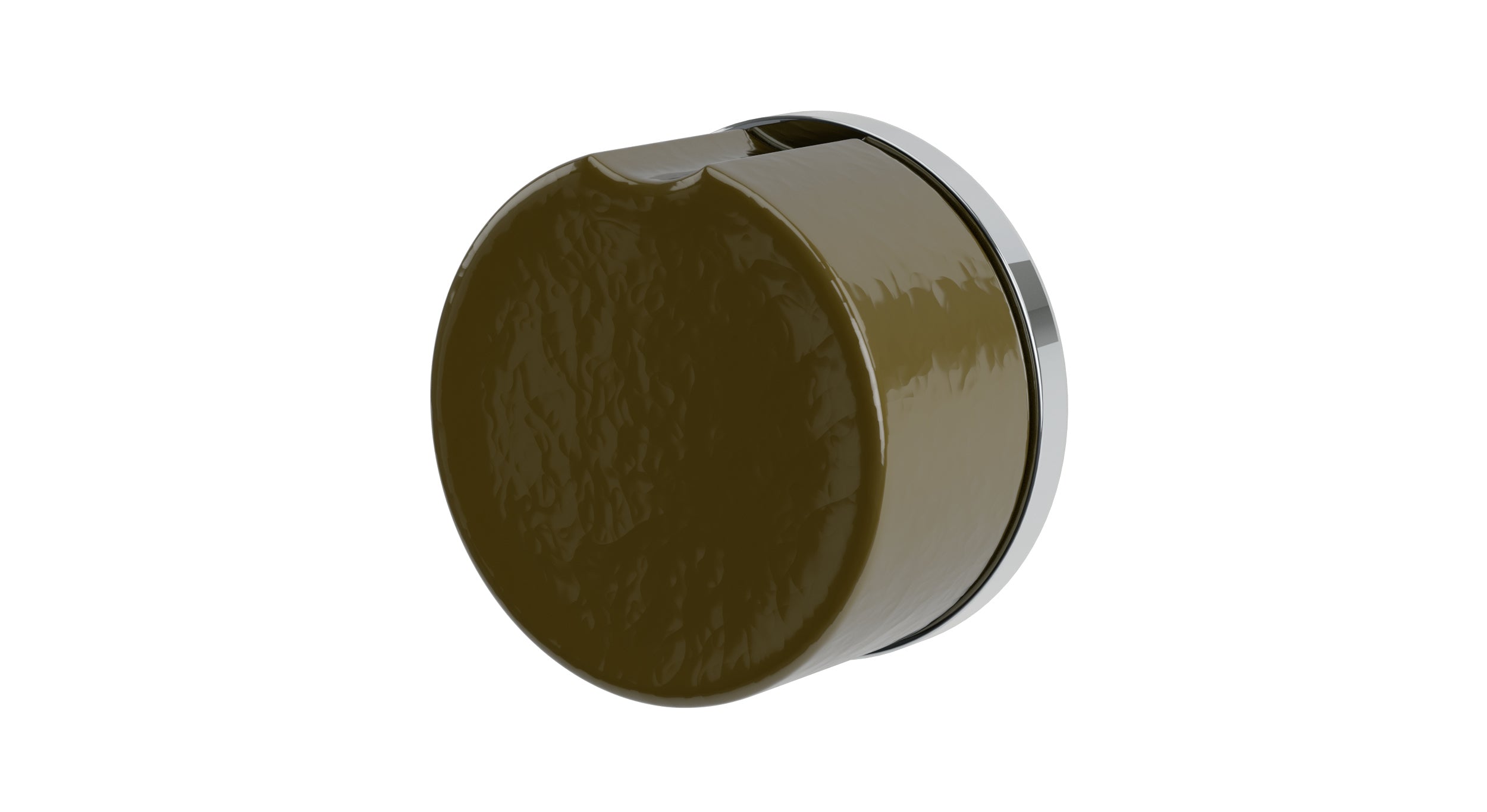 Foundry One Handle Wall Mount Diverter/Volume Control Shower Trim with Groove Ceramic Knob Handle in Polished Chrome