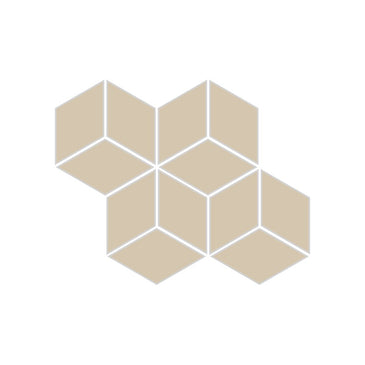 Small Diamond Sheeted - Escher Original Ceramic Mosaic Tile in Dolomite Gloss