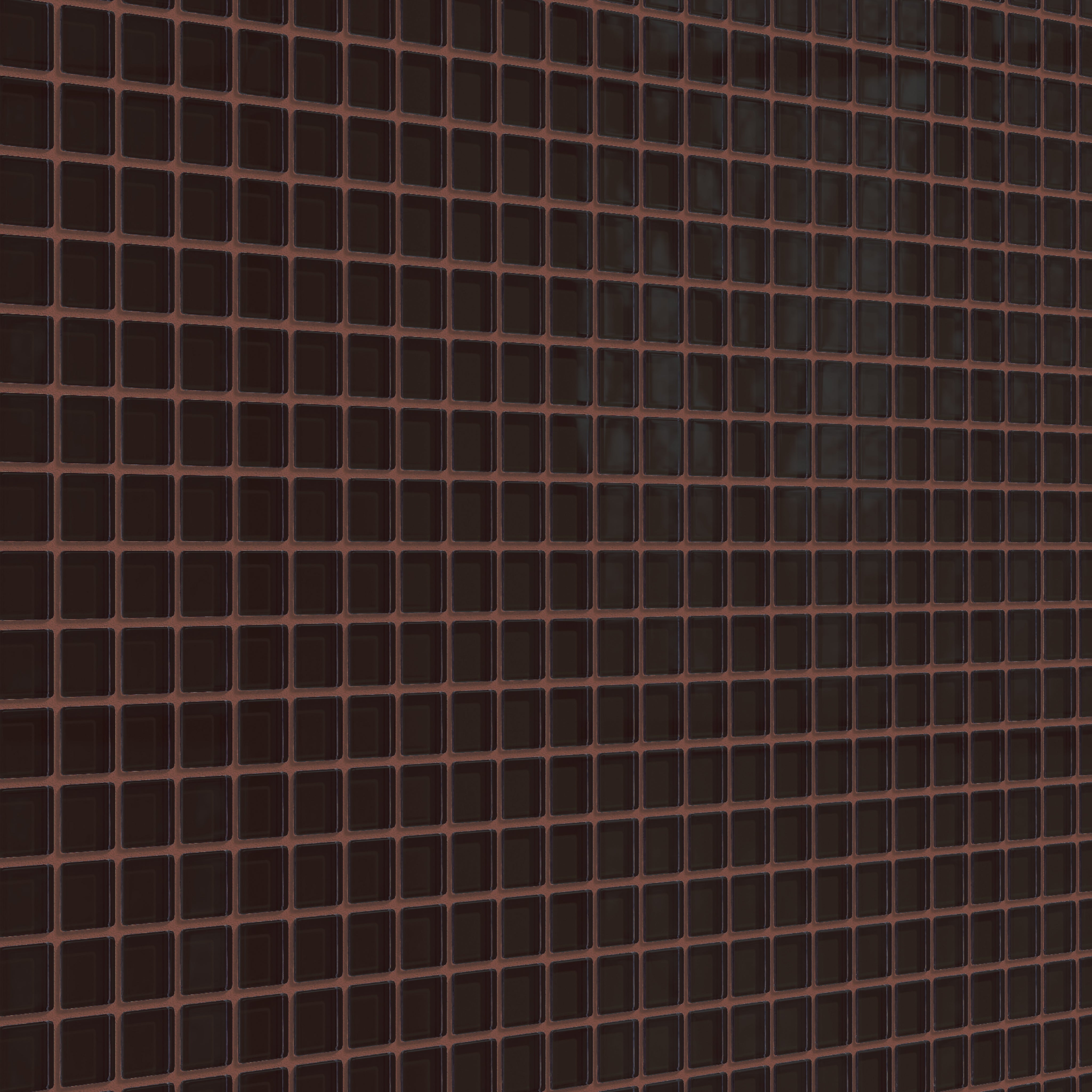 1x1 Straight Set Sheeted Glass Mosaic Tile in Nighthawk Gloss