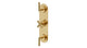 Contour Three Handle Wall Mount Shower Trim with Soft Cross/Soft Lever Handles in Satin Brass