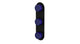 Foundry Three Handle Wall Mount Shower Trim with Groove Ceramic Knob Handles in Matte Black