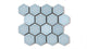 2" Hexagon Sheeted Original Ceramic Mosaic Tile in Crater Lake Gloss