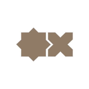 Star & Cross Original Ceramic Tile in Sandstone Gloss