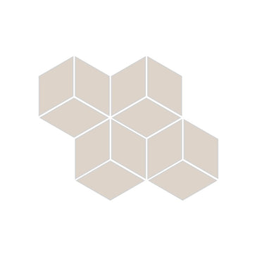Small Diamond Sheeted - Escher Original Ceramic Mosaic Tile in Sand Dune Matte