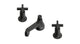 Emerson Two Handle Deck Mount Low Hexagon Lavatory Faucet with Classic Cross Handles in Oil Rubbed Bronze