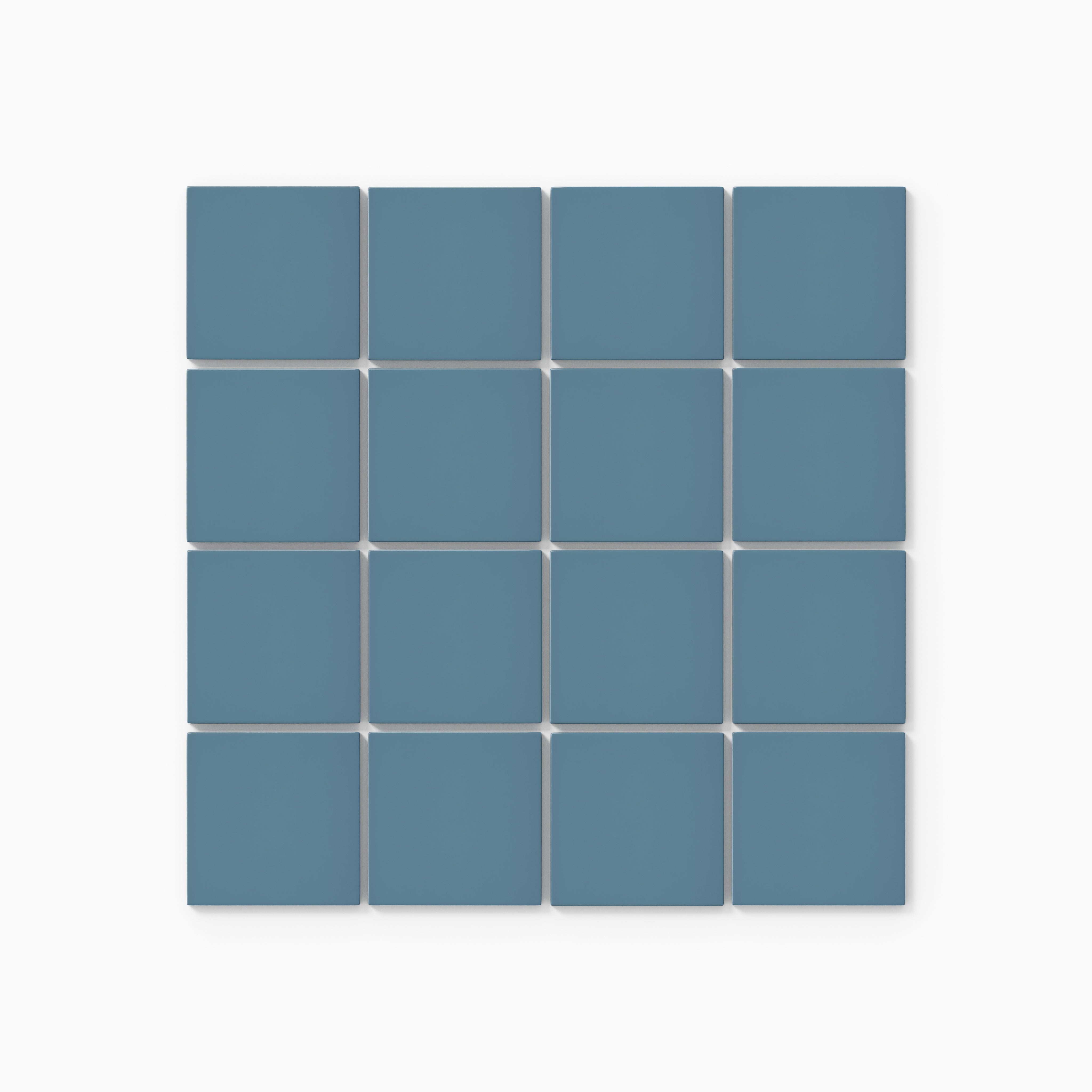 3x3 Straight Set Sheeted Natural Press Ceramic Mosaic Tile in Azurite Gloss