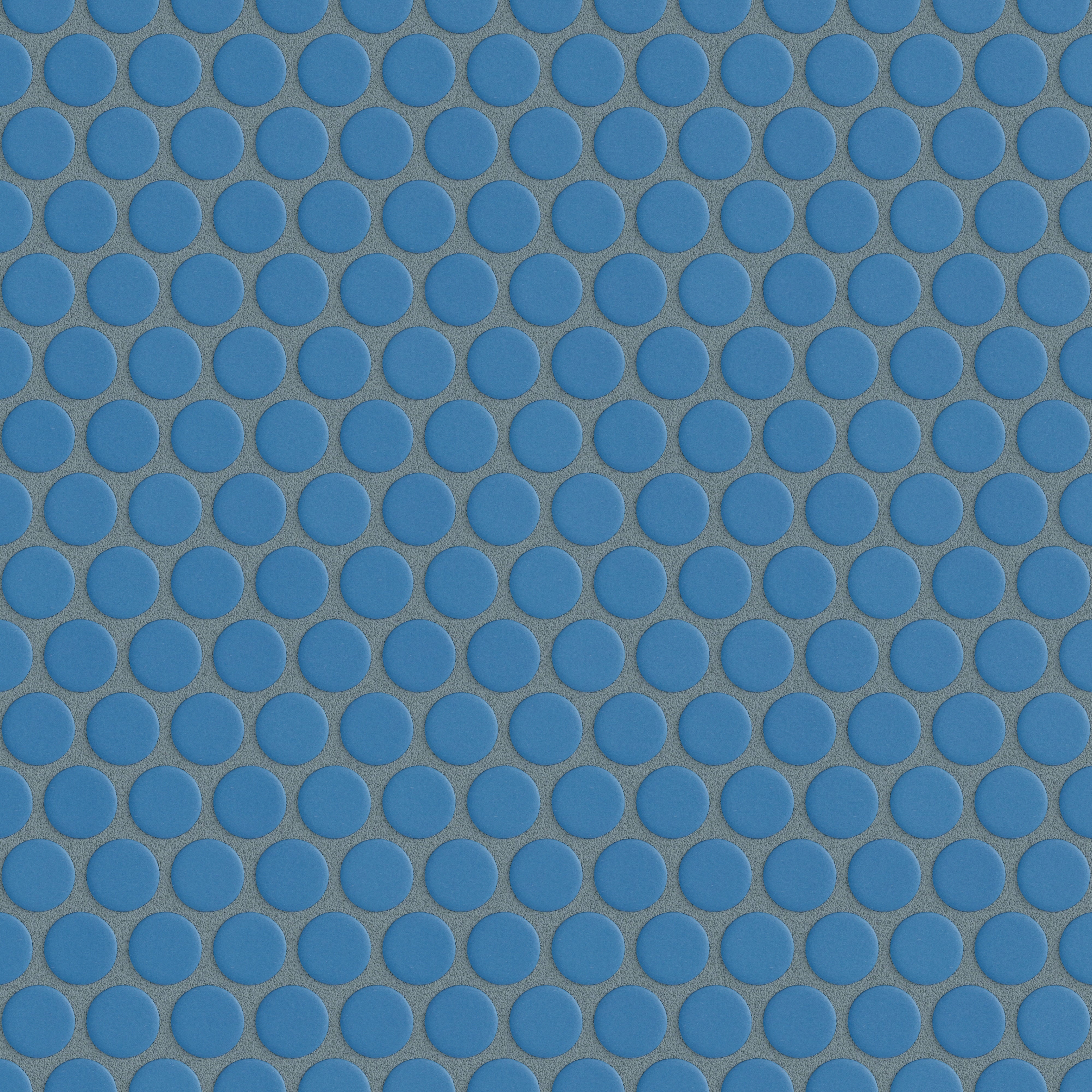 Penny Round Sheeted Original Ceramic Mosaic Tile in Aegean Sea Matte