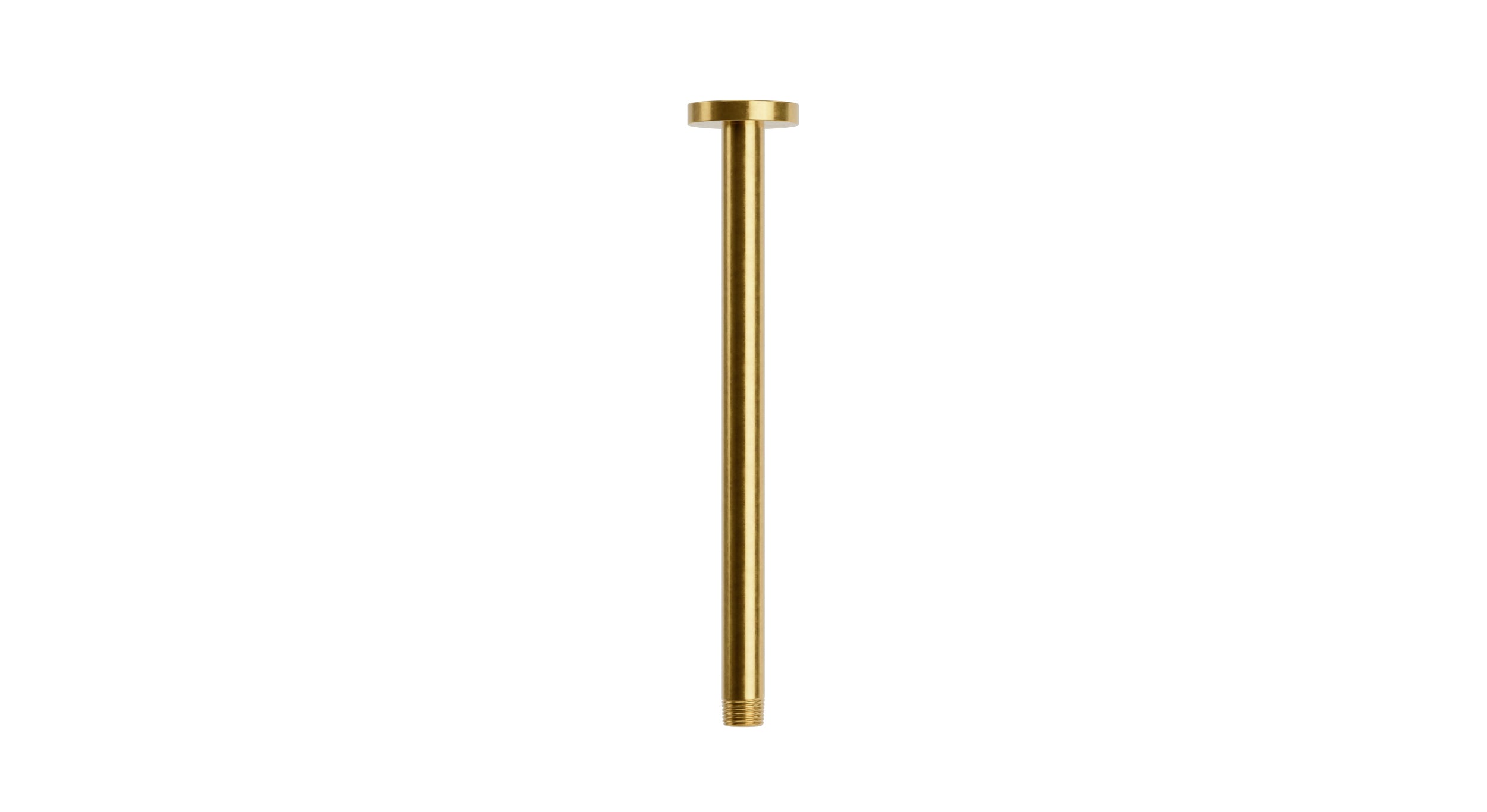 Contour & Foundry 12" Straight Shower Arm with Flange in French Brass