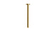 Contour & Foundry 12" Straight Shower Arm with Flange in French Brass