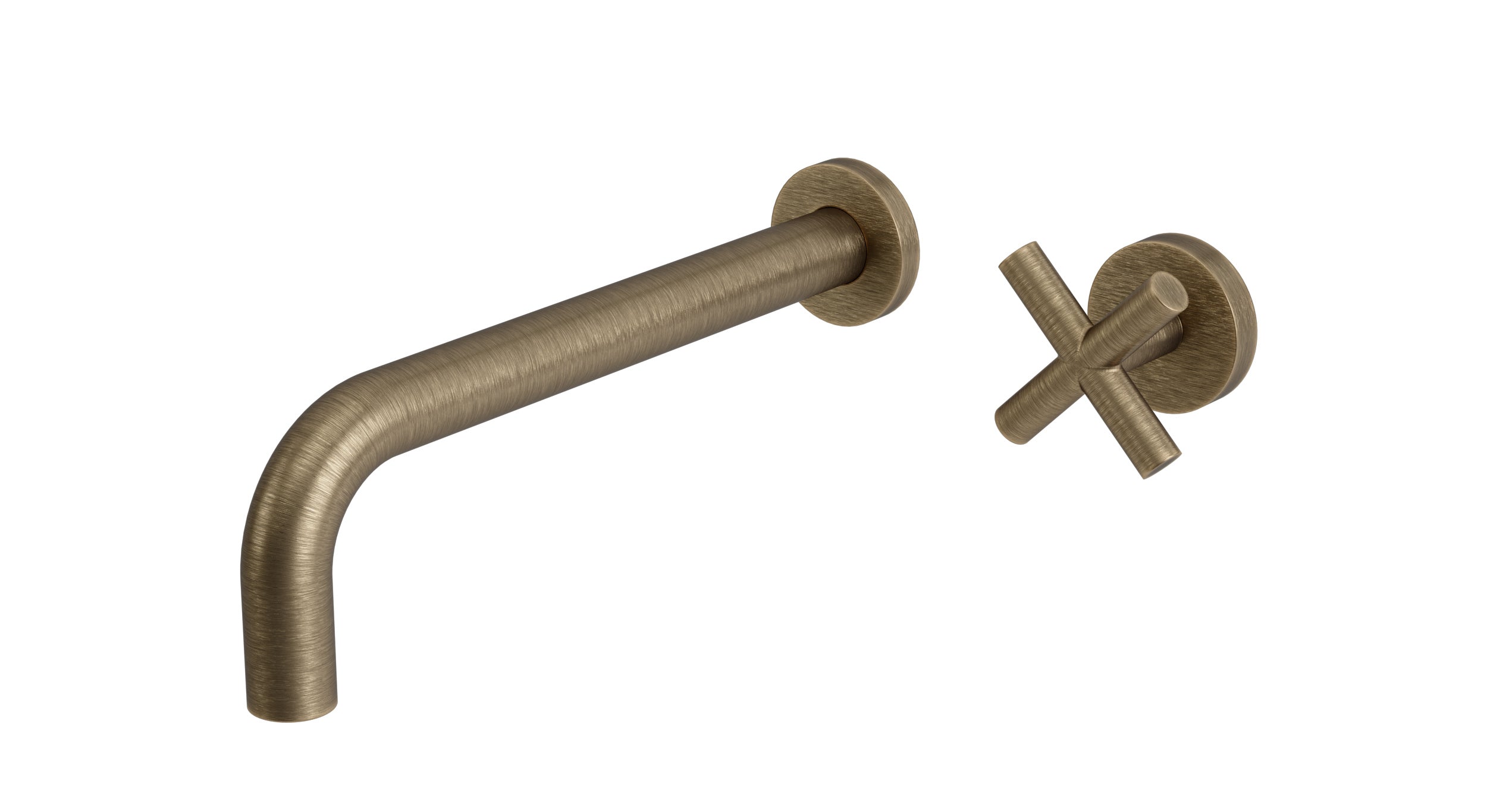 Contour One Handle Wall Mount 10" Lavatory Faucet with Soft Cross Handle