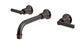 Emerson Two Handle Wall Mount 8.25" Lavatory Faucet with Classic Lever Handles in Antique Bronze
