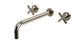 Contour Two Handle Wall Mount 12" Lavatory Faucet with Soft Cross Handles in Polished Nickel