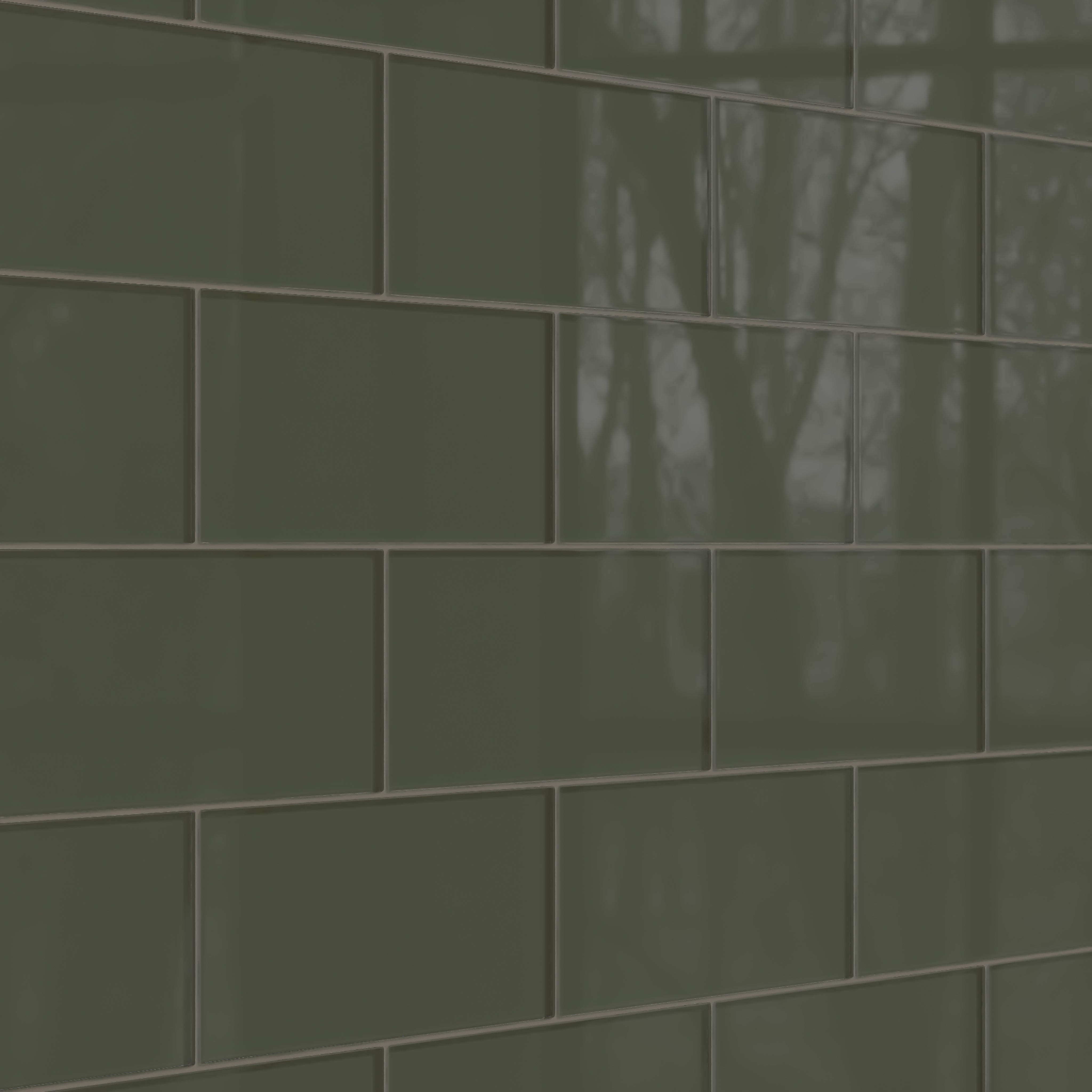 6x12 Glass Tile in Roadrunner Gloss