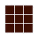 3x3 Straight Set Sheeted Original Ceramic Mosaic Tile in Amber
