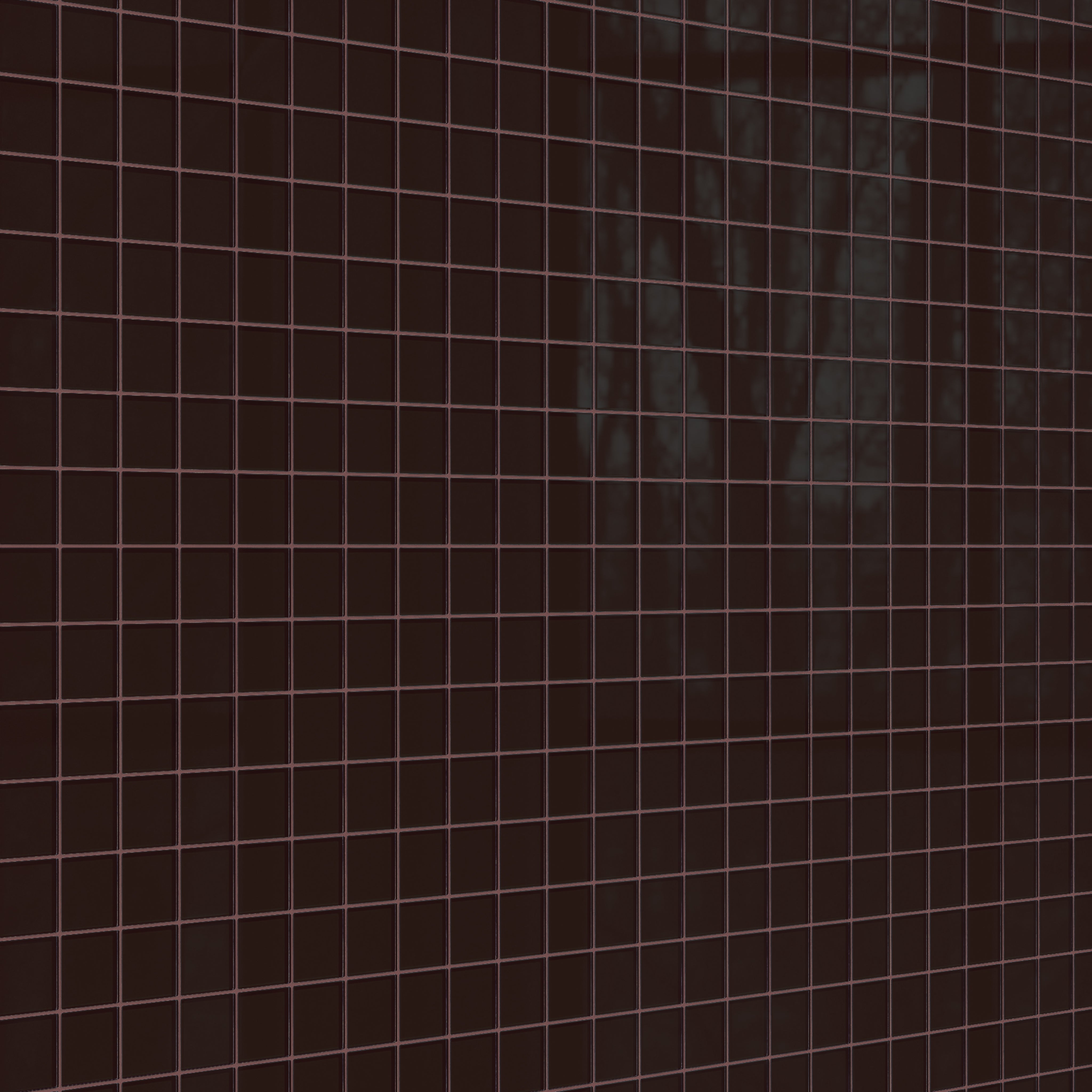 3x3 Straight Set Sheeted Glass Mosaic Tile in Nighthawk Gloss