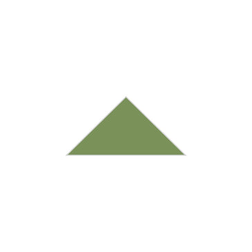 4" Triangle Original Ceramic Tile in Kelp Matte