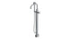 Emerson One Handle Floor Mount Squaretop Bath Trim with Hand Shower and Classic Cross Handle in Polished Chrome