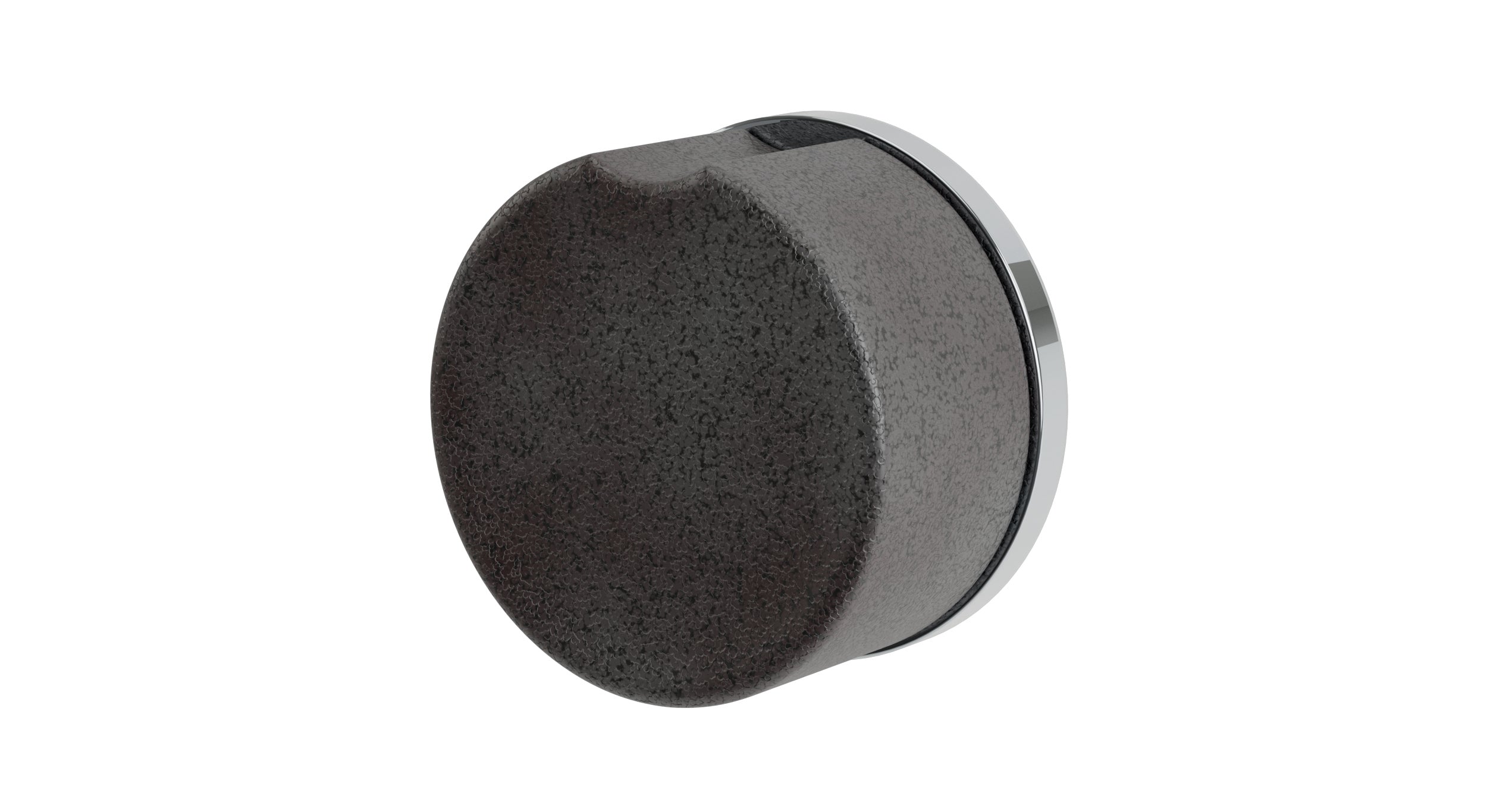 Foundry One Handle Wall Mount Diverter/Volume Control Shower Trim with Groove Ceramic Knob Handle in Polished Chrome
