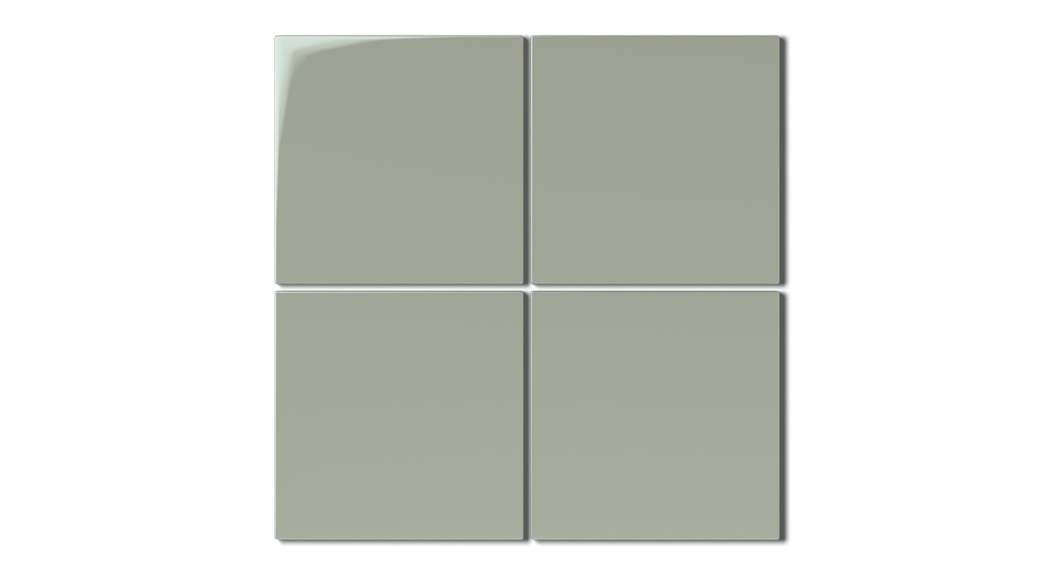 6x6 Natural Press Ceramic Tile in Terre Verte Gloss