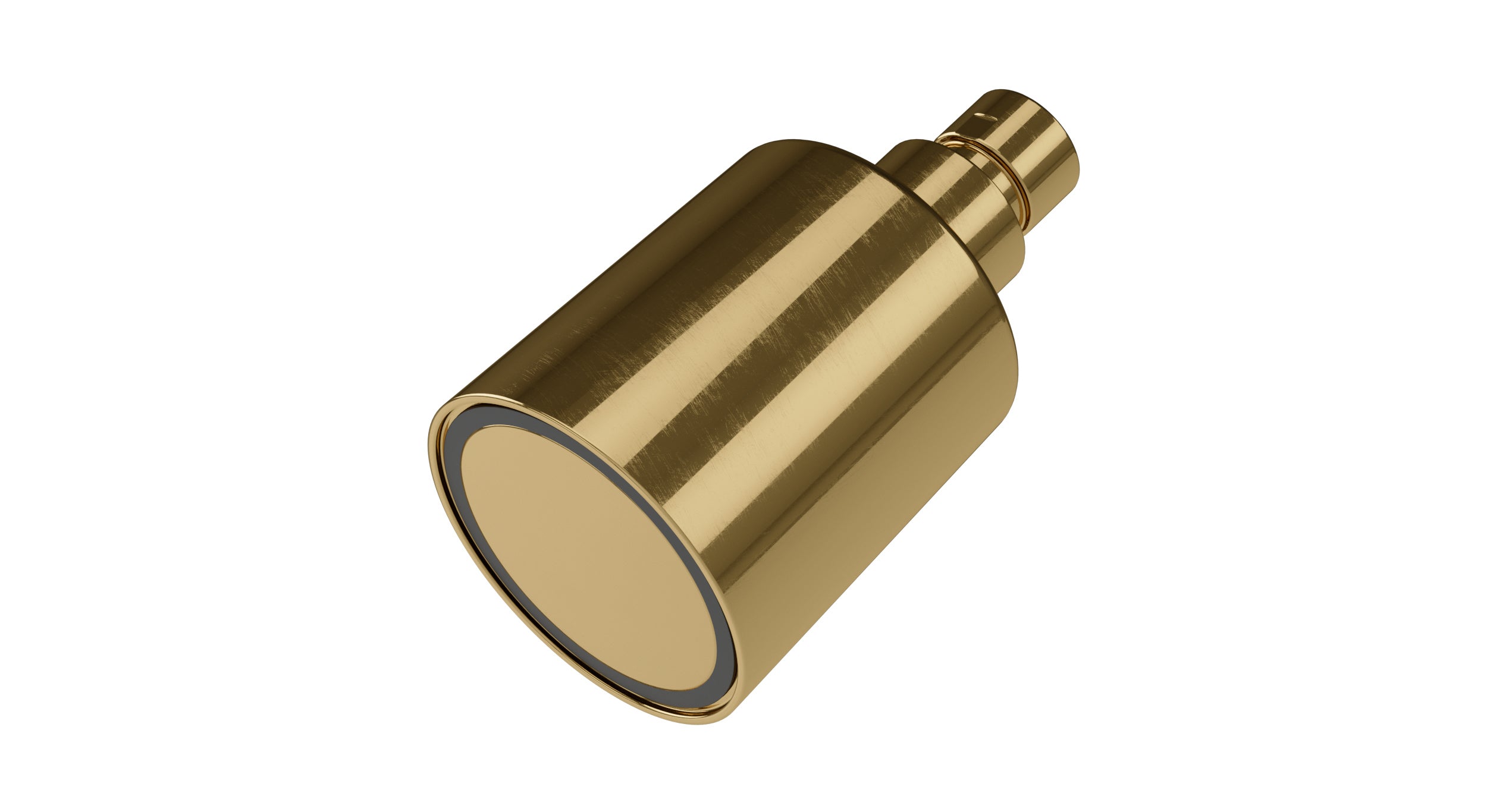 Contour & Foundry Shower Head in Uncoated Polished Brass
