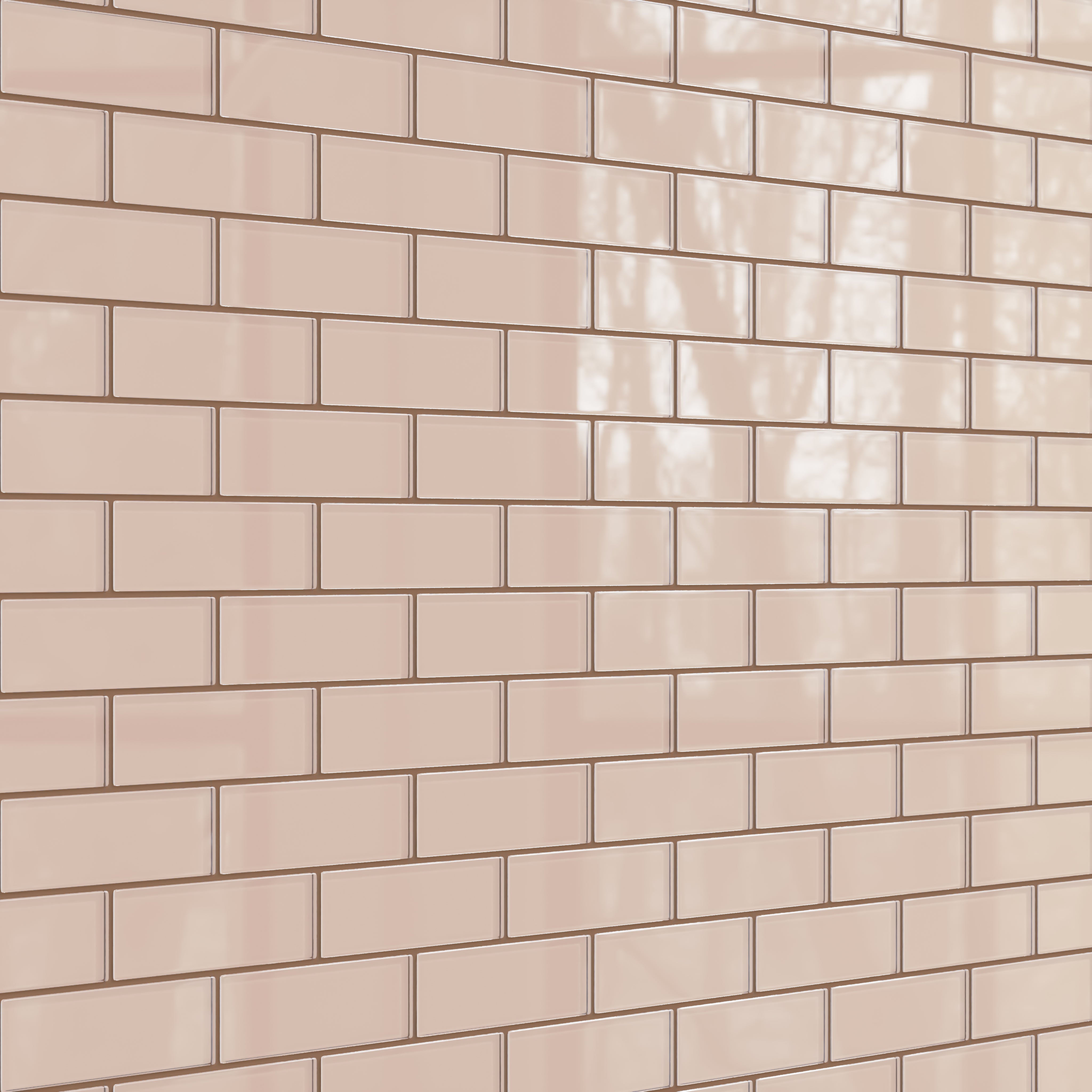 2x6 Glass Tile in Rosy Finch Gloss
