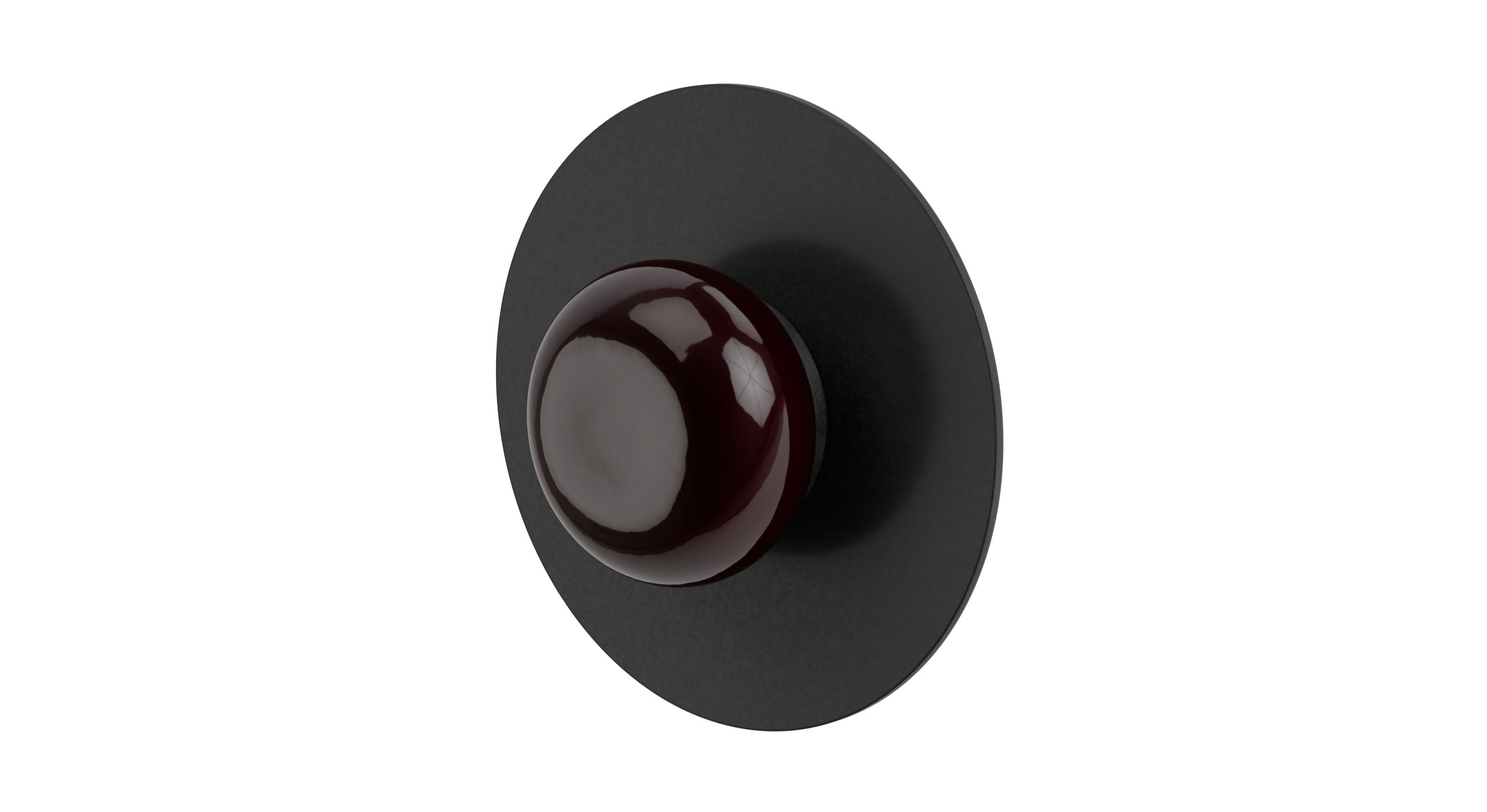 Foundry One Handle Wall Mount Shower Trim with Pebble Ceramic Knob Handle in Blackened Nickel