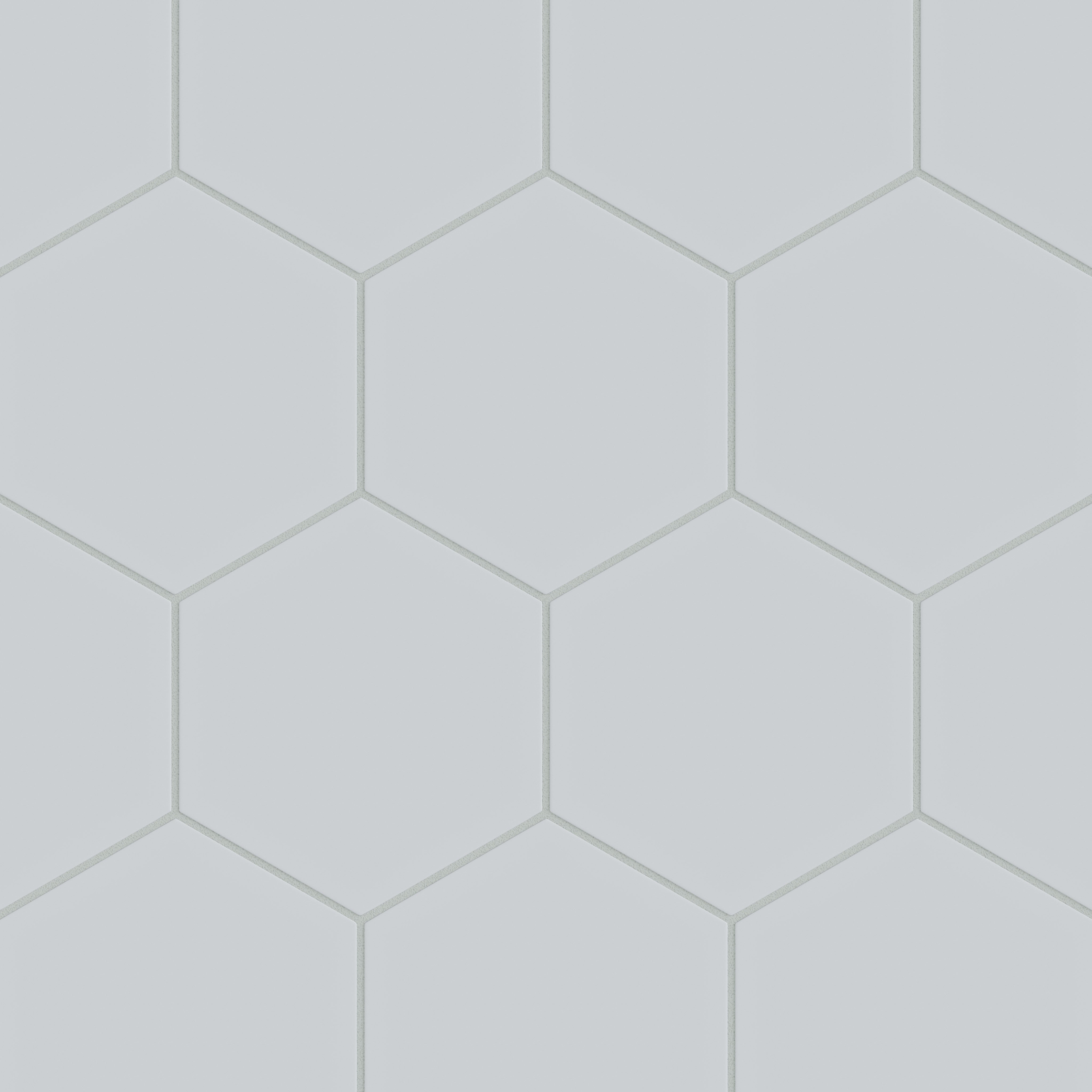 8" Hexagon Natural Press Ceramic Tile in Alberta Blue Matte